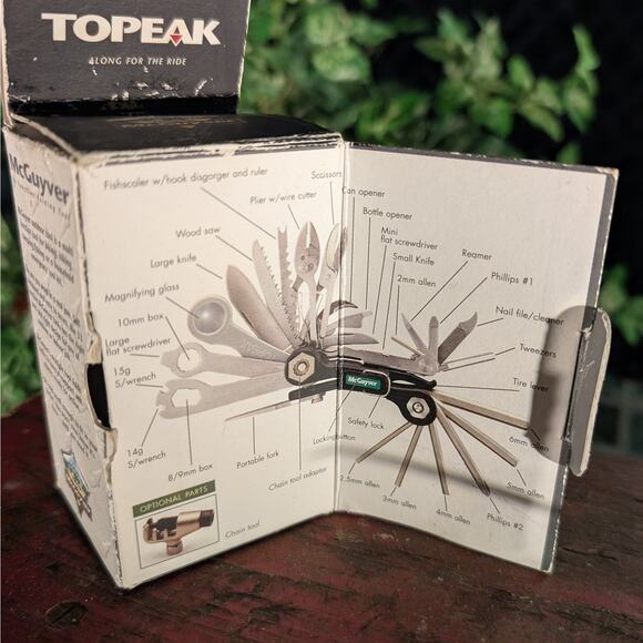 Topeak Vintage McGuyver 33 Multi Function Folding Tool Camp Hike Bike Fish T1336 - Picture 7 of 10